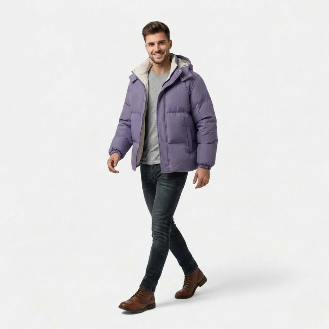 VELMAR | Herren Steppjacke mit Kapuze – Klassische Winterjacke mit winddichter Eleganz