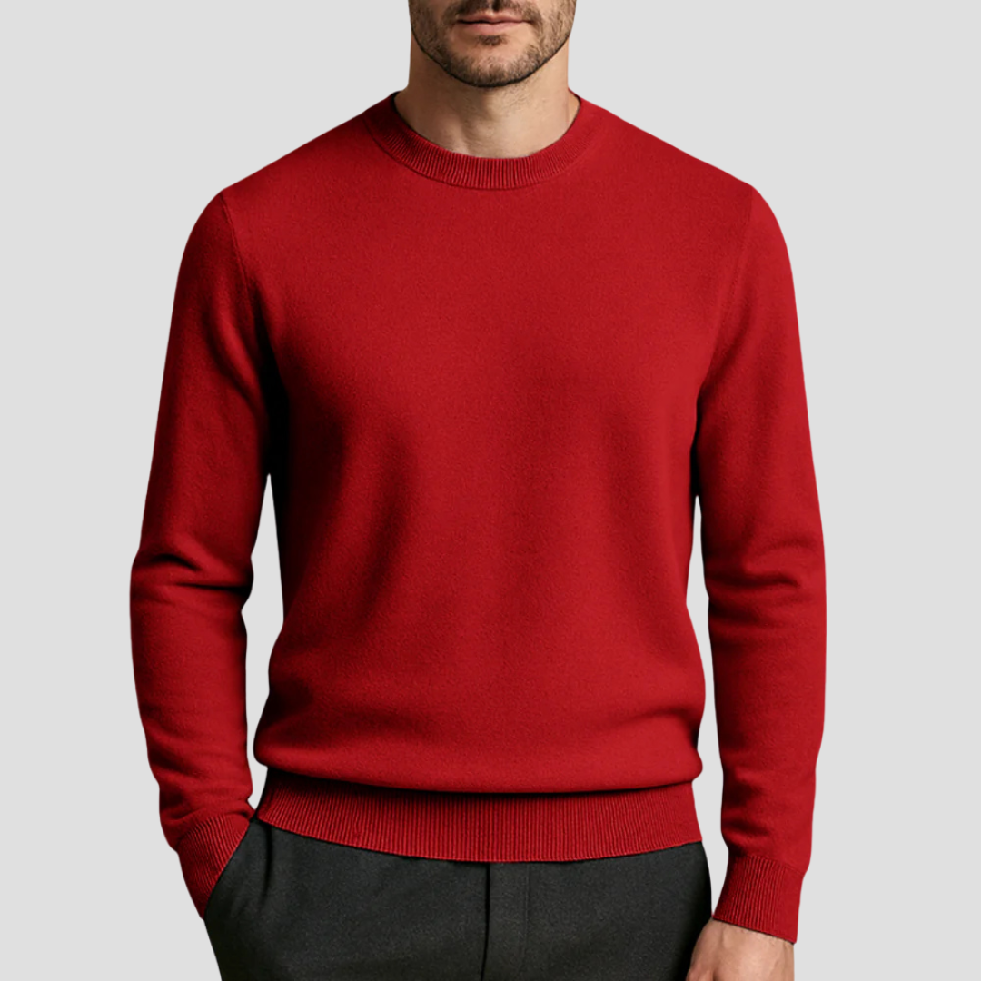 VELMAR | Herren Kaschmir Pullover – Klassischer Rundhalsausschnitt in zeitloser Eleganz