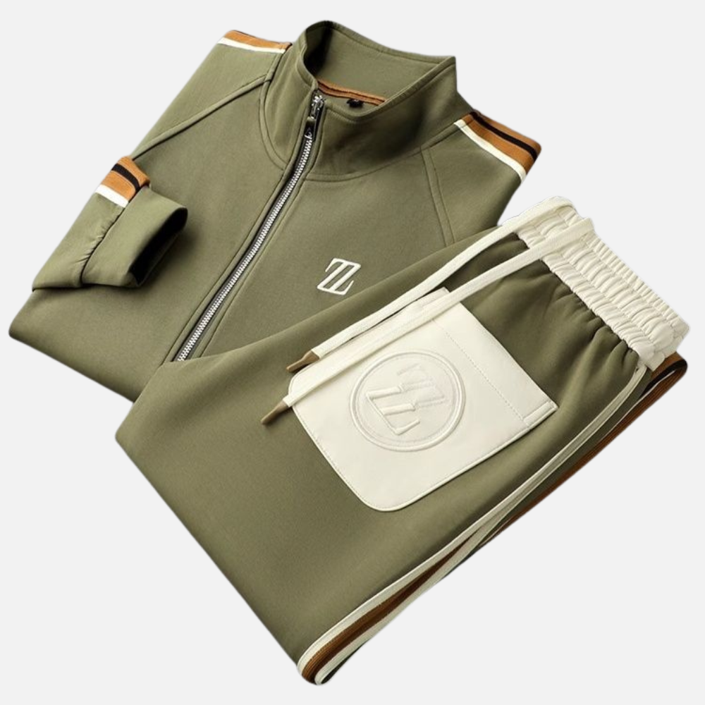 VELMAR | Herren Lycra Trainingsanzug 2-teilig – Moderner Komfort & Athleisure-Style