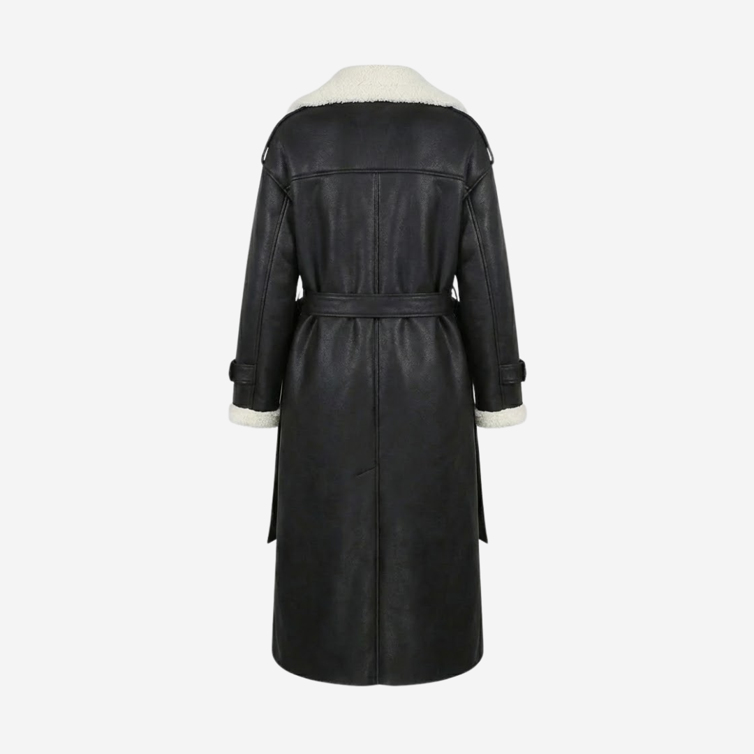 VELMAR | Damen Lange Klassische Jacke mit Fleece Fütterung und Teddykragen