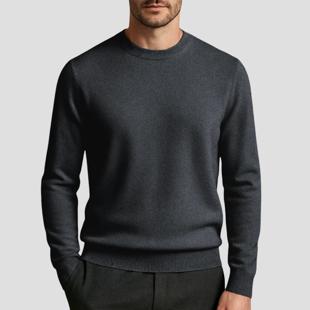 VELMAR | Herren Kaschmir Pullover – Klassischer Rundhalsausschnitt in zeitloser Eleganz