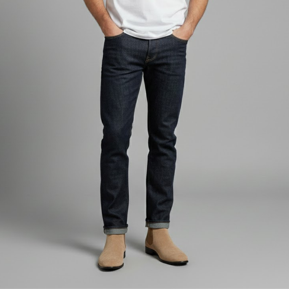 VELMAR | Herren Wildleder Chelsea Boots – Quadratische Eleganz im klassischen Stil