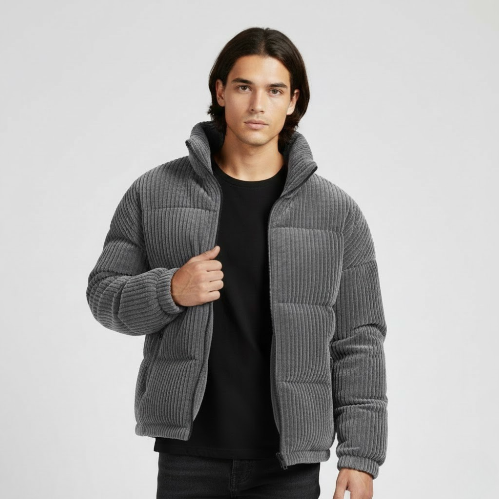 VELMAR | Cord Puffer Jacke Herren – Warme Steppjacke für Winter
