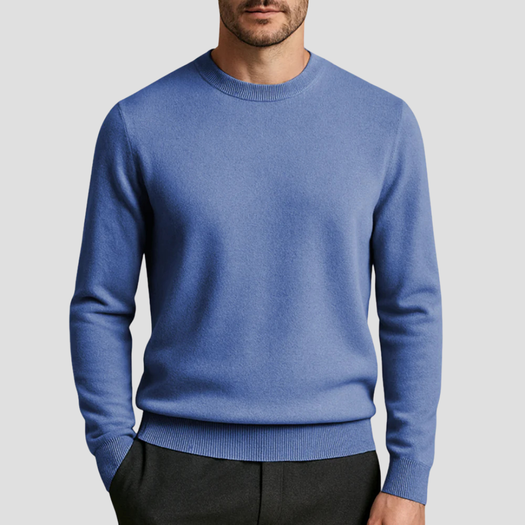 VELMAR | Herren Kaschmir Pullover – Klassischer Rundhalsausschnitt in zeitloser Eleganz