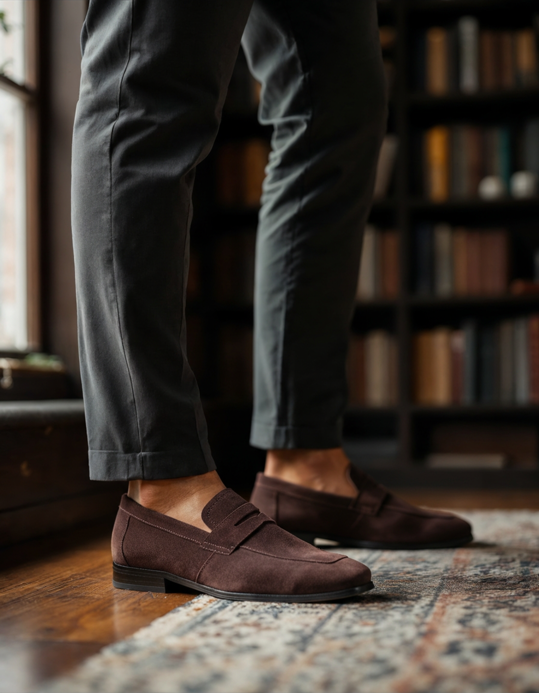 VELMAR | Herren Wildleder Penny Loafer Luxuriöses Leder Bequeme Passform