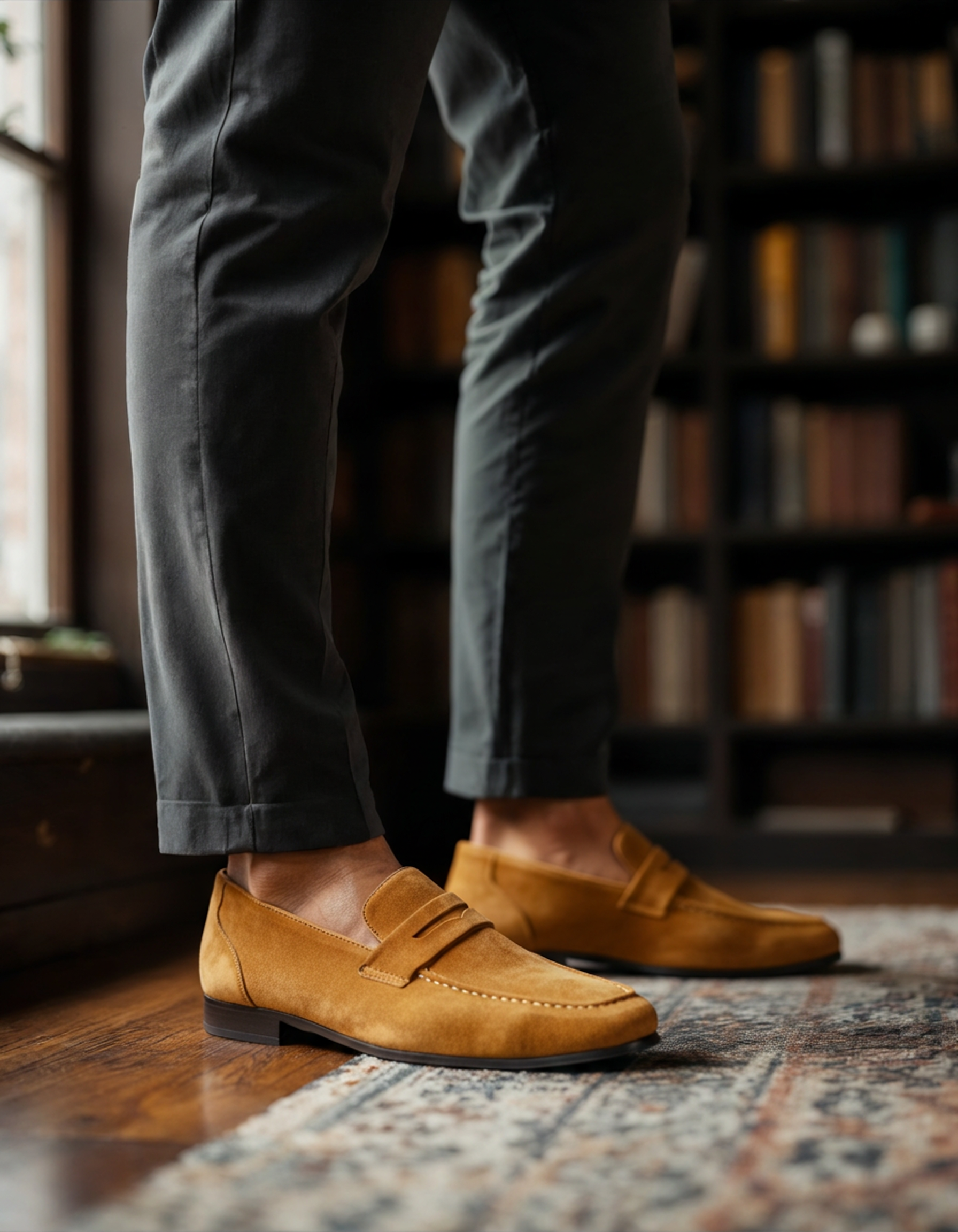 VELMAR | Herren Wildleder Penny Loafer Luxuriöses Leder Bequeme Passform
