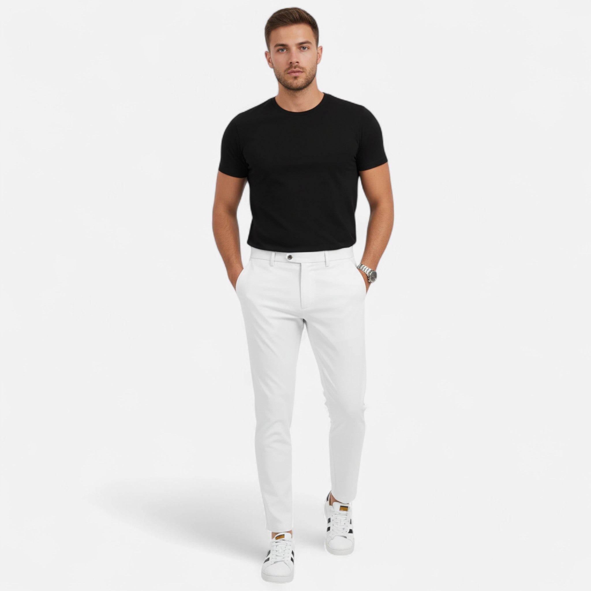 Velmar | Herren Bundfaltenhose Elegant Komfort Slim Fit Business Casual