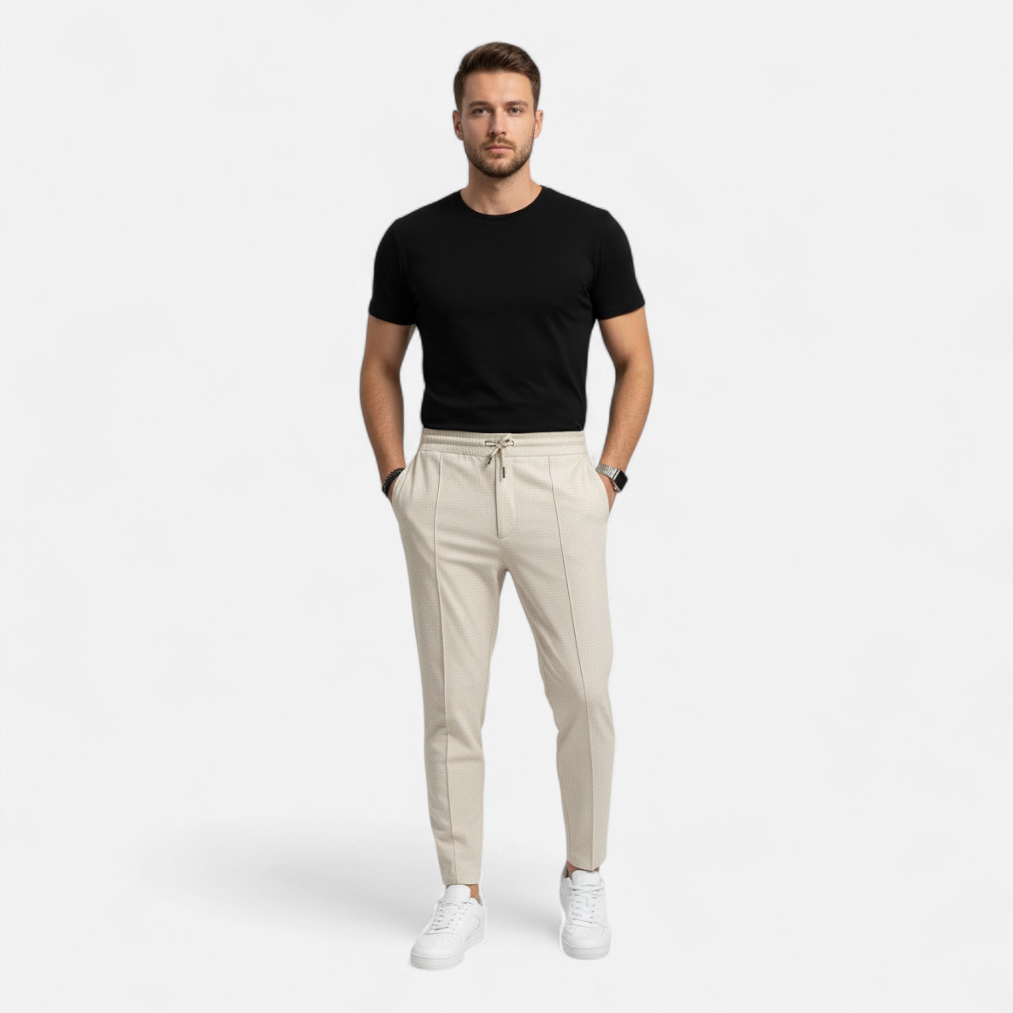 VELMAR | Herren Strickhose – Edles Waffelstrick-Design mit modernem Komfort