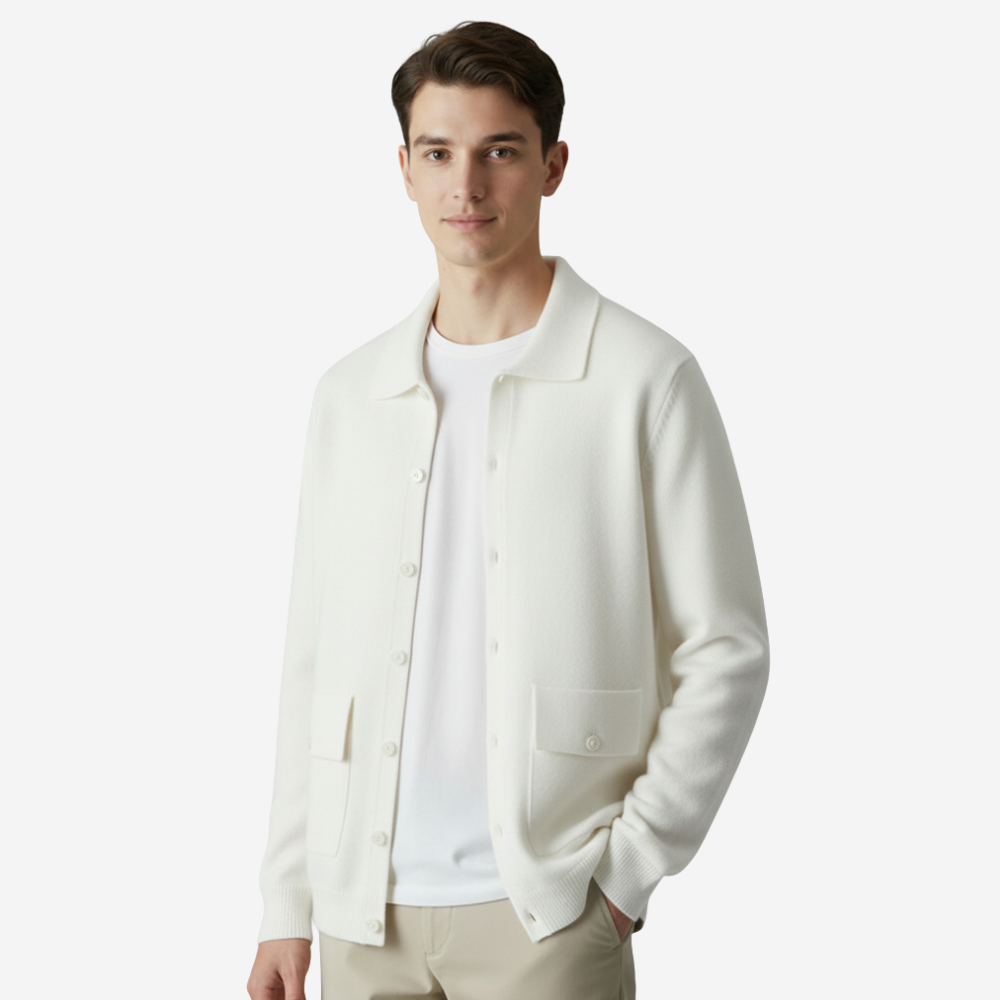 VELMAR | Herren Kaschmir Cardigan – Klassische Strickjacke mit zeitloser Raffinesse
