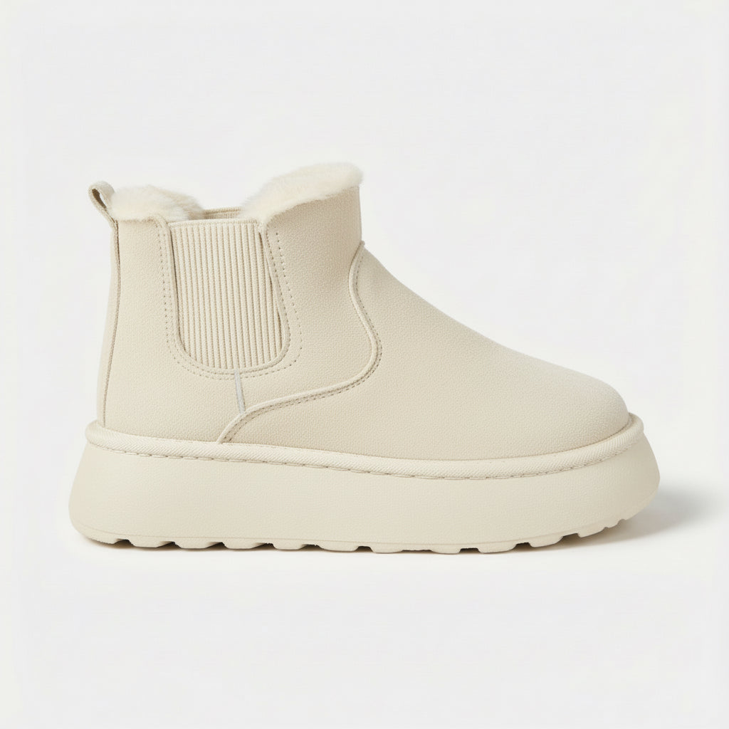 VELMAR | Damen Chelsea Boots – Flauschige Wärme trifft moderne Eleganz