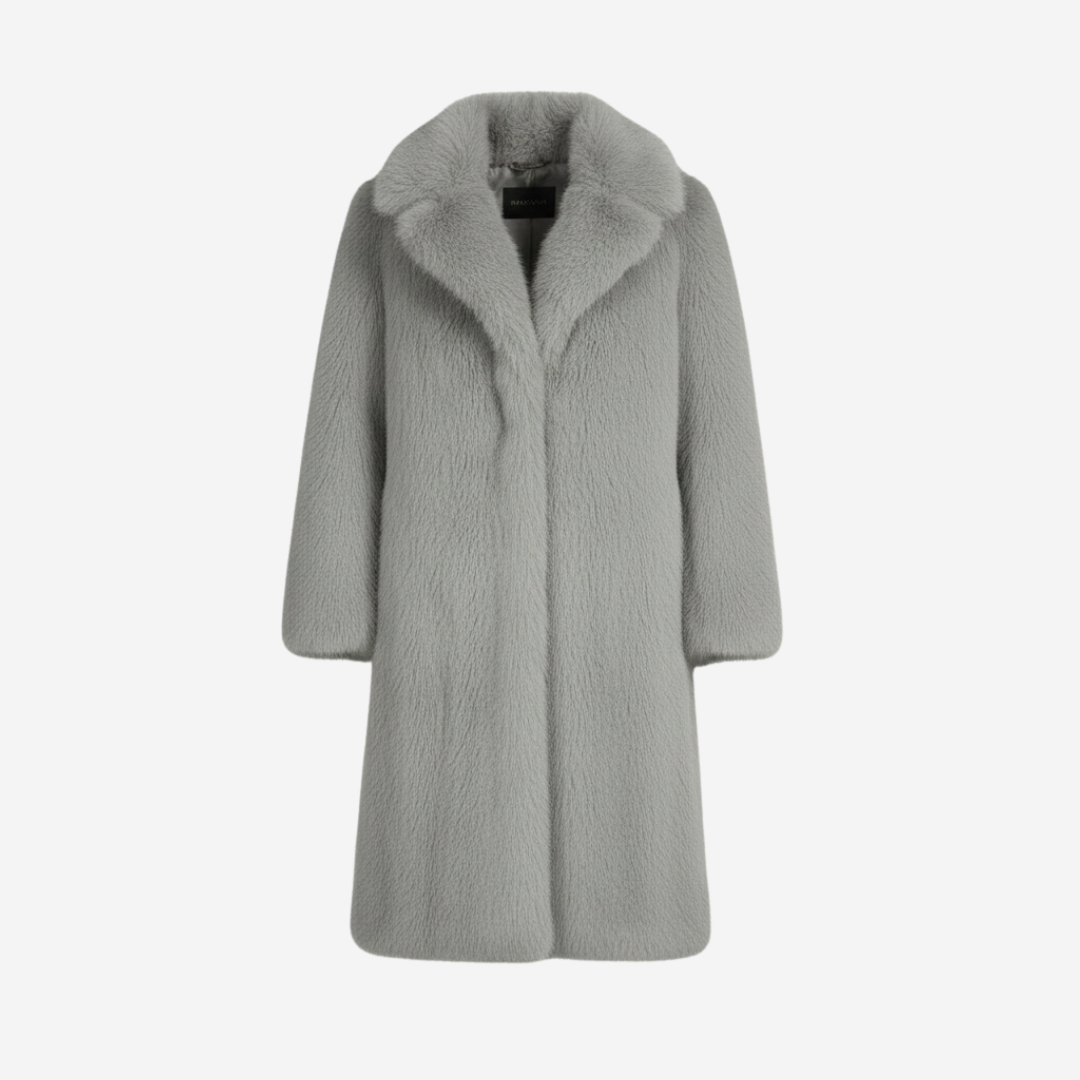 VELMAR | Damen Kunstpelzmantel – Langer Mantel in zeitloser Eleganz