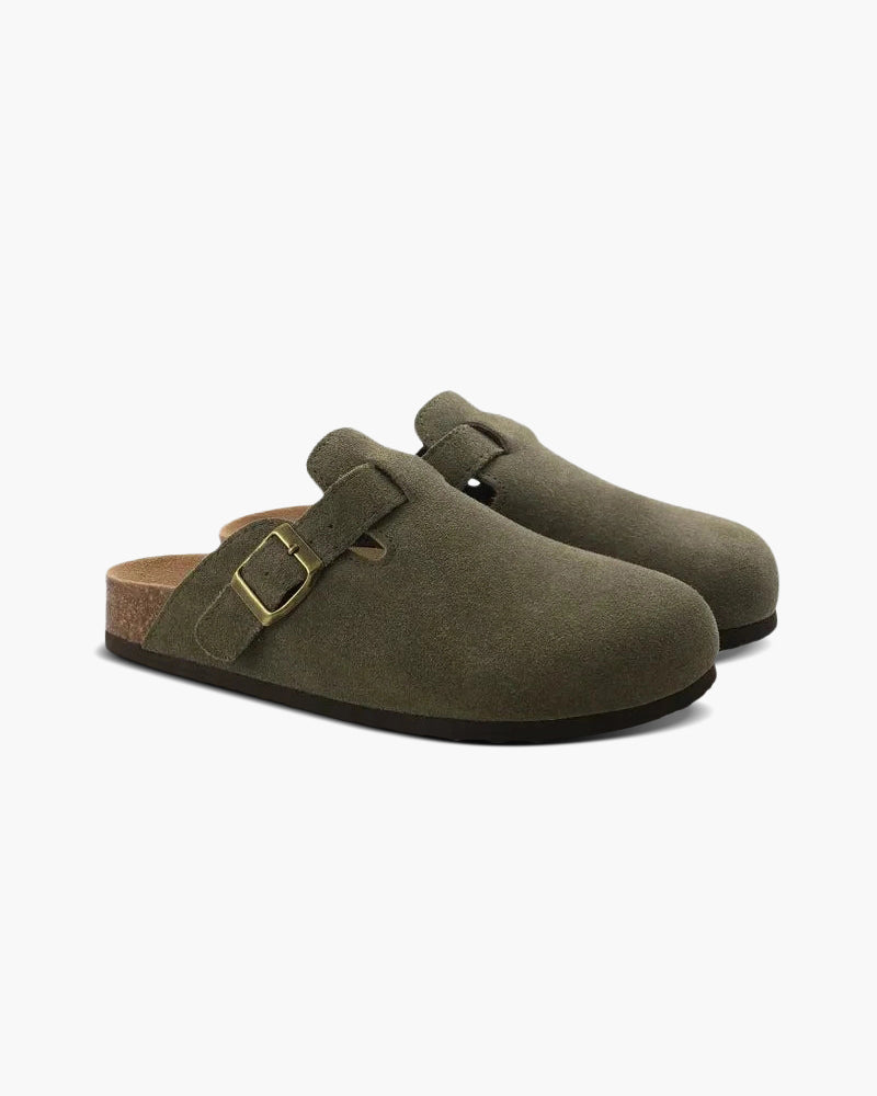 VELMAR | Herren Wildleder Leder Clogs Komfort Passform Klassisches Design