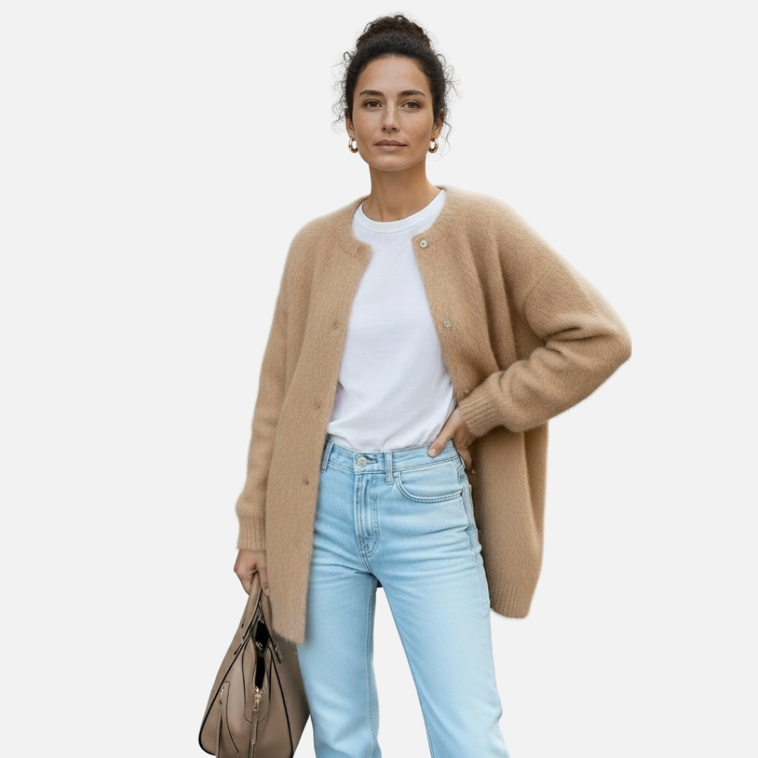 VELMAR | Damen Strickjacke weich mit Taschen, Knöpfe, Relaxed Fit