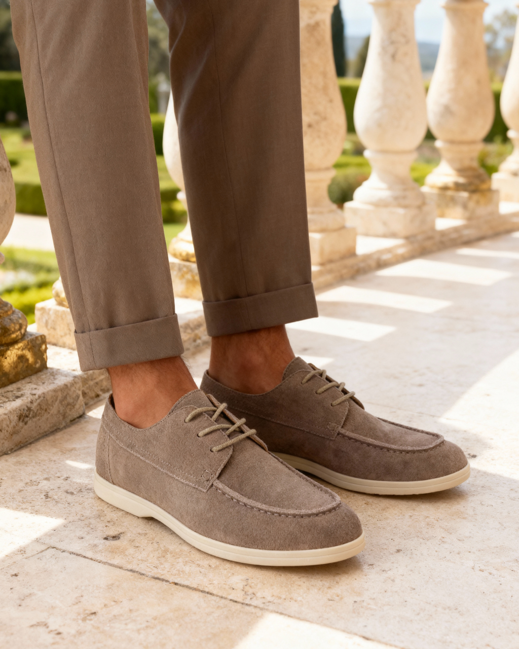 VELMAR | Herren Wildleder Schnürschuhe Klassische Passform Smart Casual