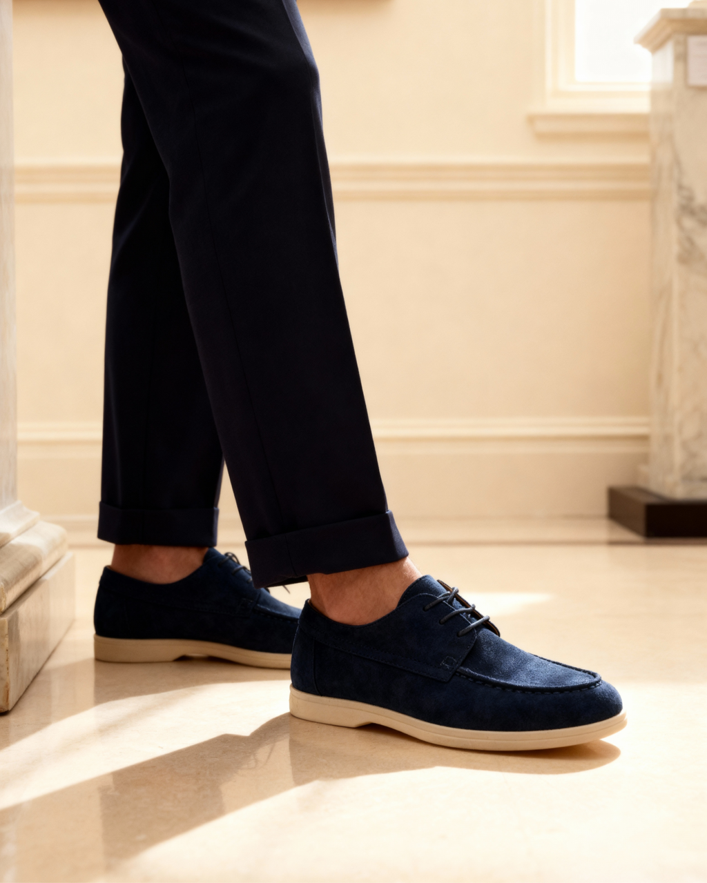 VELMAR | Herren Wildleder Schnürschuhe Klassische Passform Smart Casual