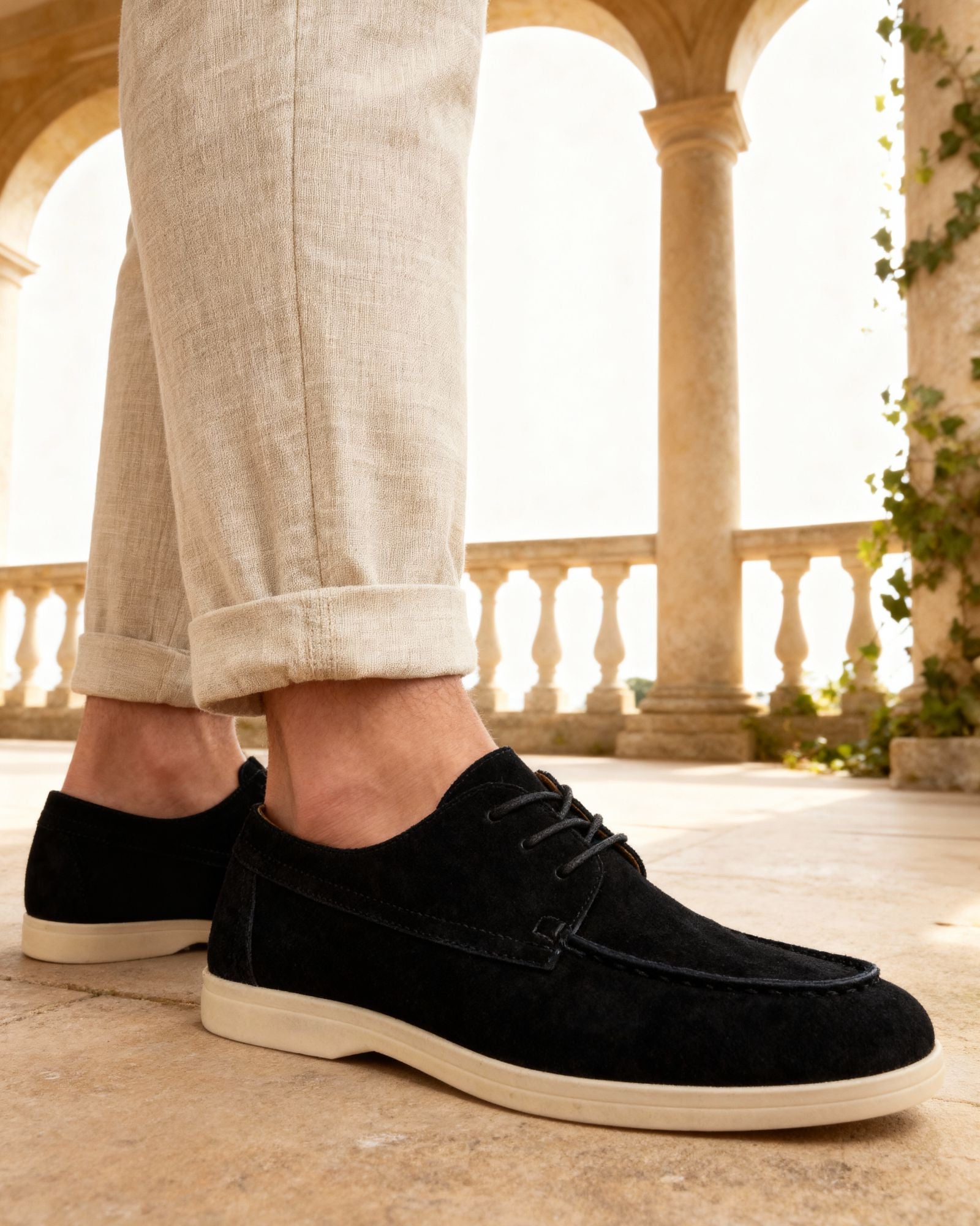 VELMAR | Herren Wildleder Schnürschuhe Klassische Passform Smart Casual