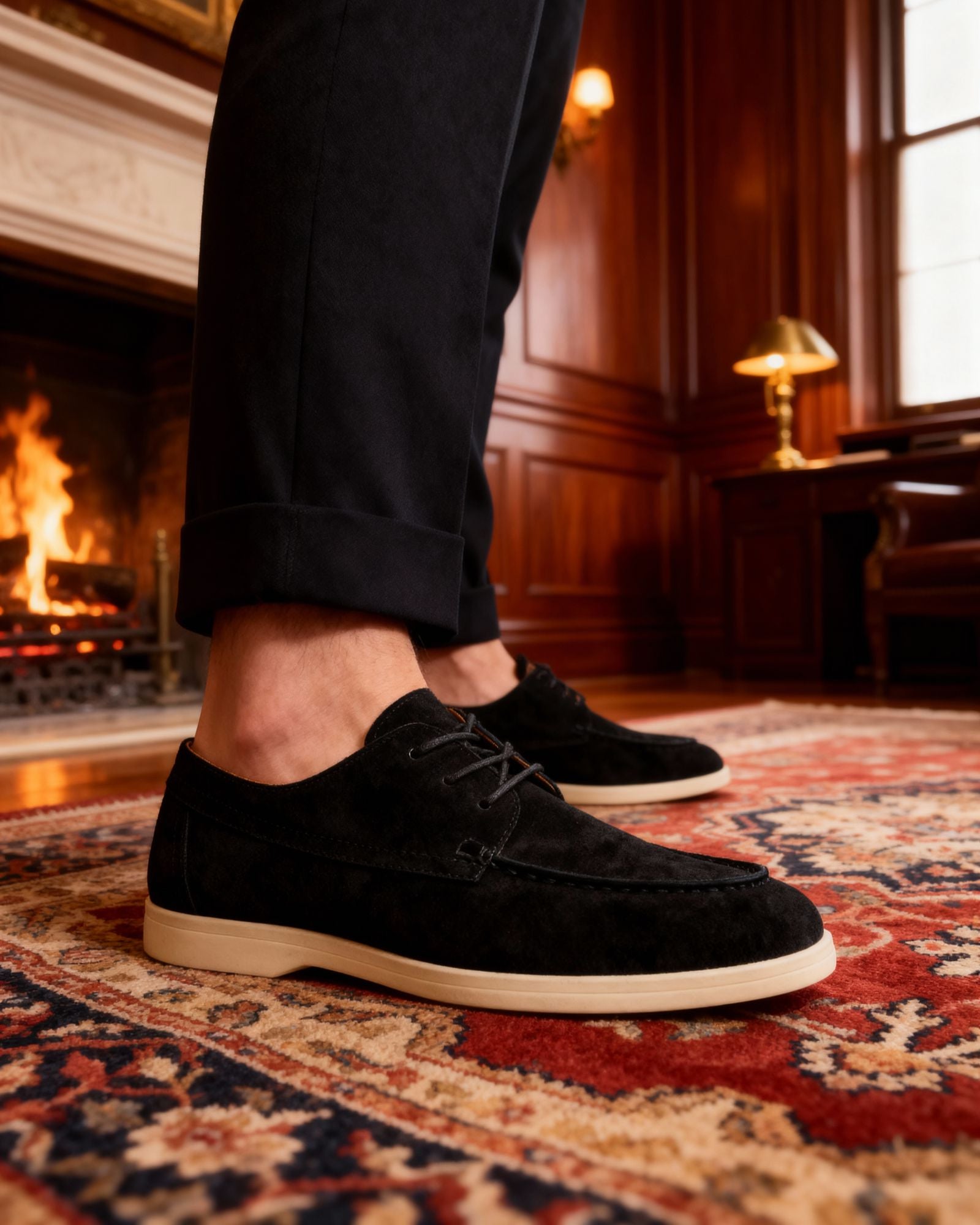 VELMAR | Herren Wildleder Schnürschuhe Klassische Passform Smart Casual