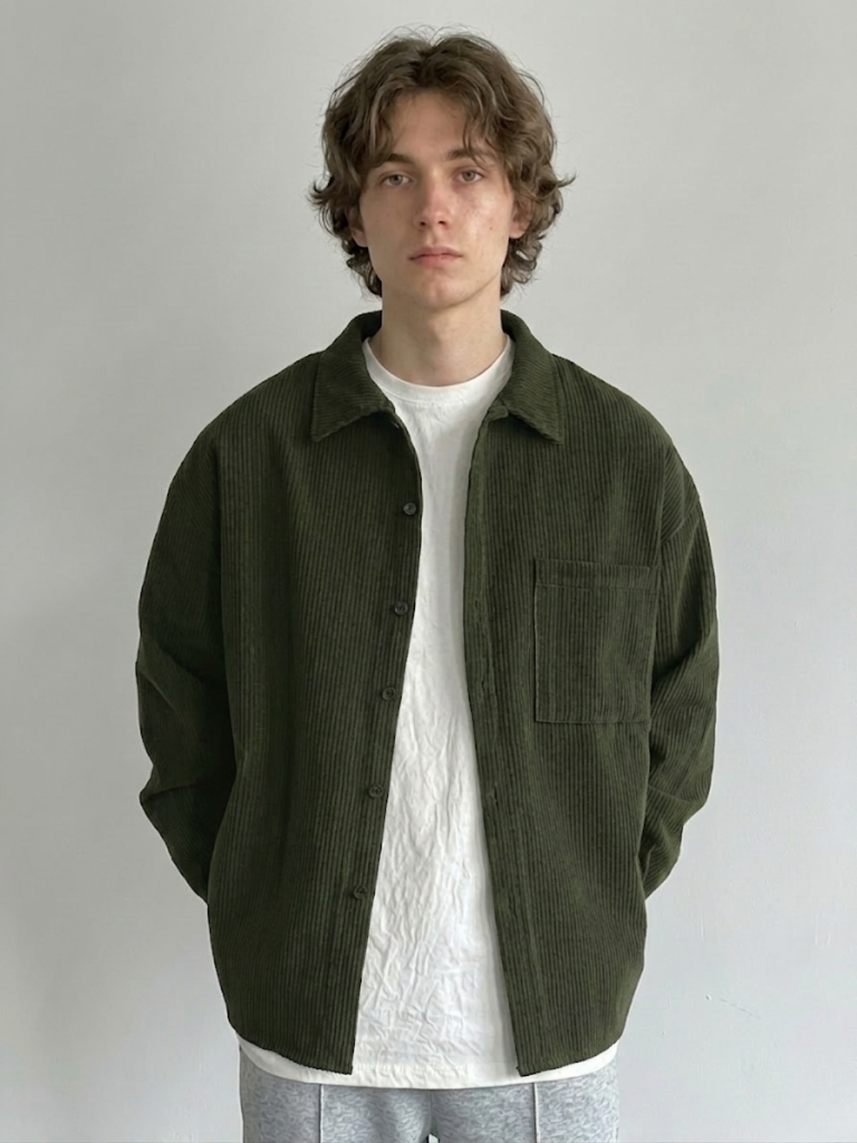 VELMAR | Herren Cord Overshirt Locker Passform Klassisch Casual
