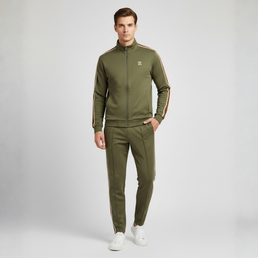 VELMAR | Herren Lycra Trainingsanzug 2-teilig – Moderner Komfort & Athleisure-Style