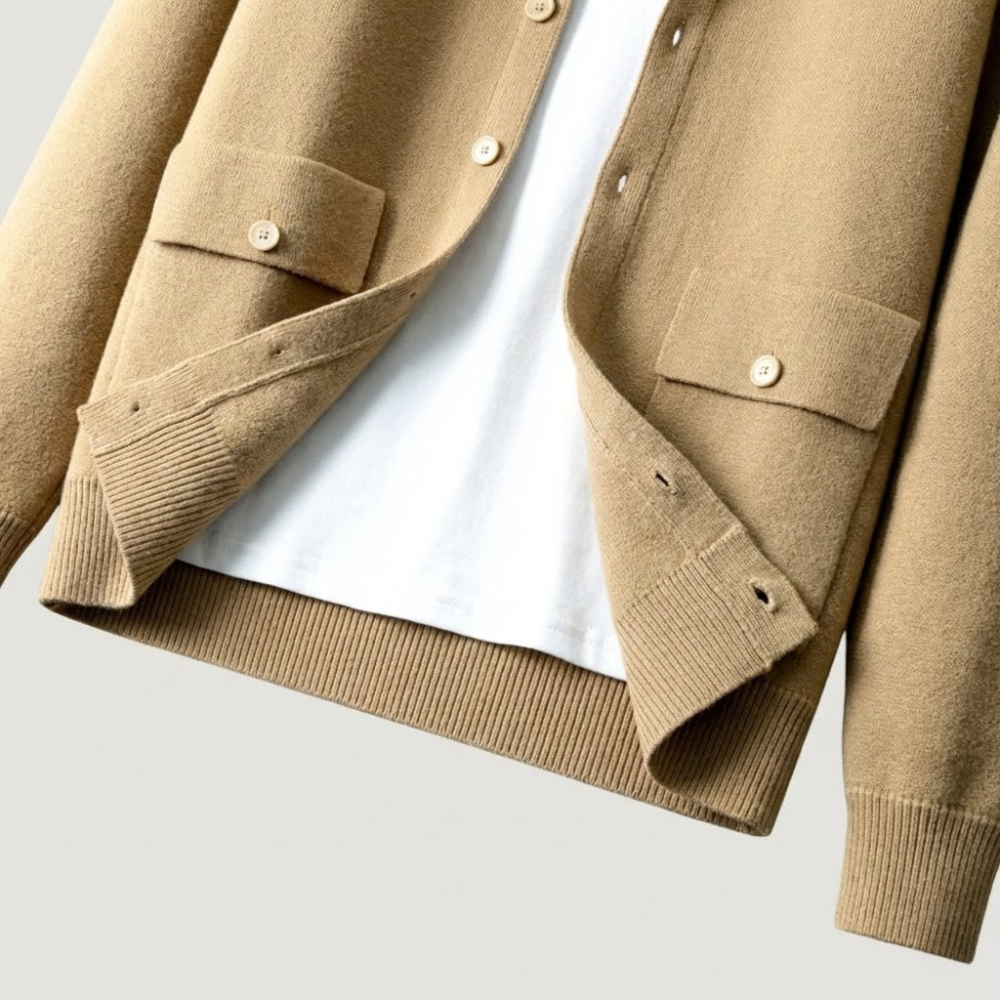 VELMAR | Herren Kaschmir Cardigan – Klassische Strickjacke mit zeitloser Raffinesse
