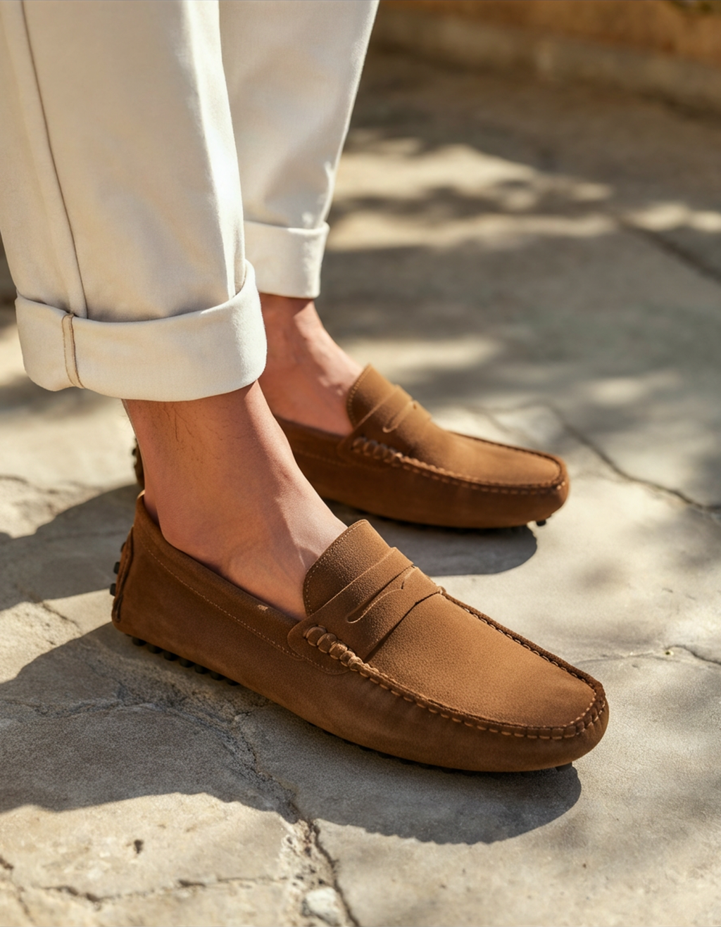 VELMAR | Herren Klassische Wildleder Slip-On Loafer Bequeme Passform