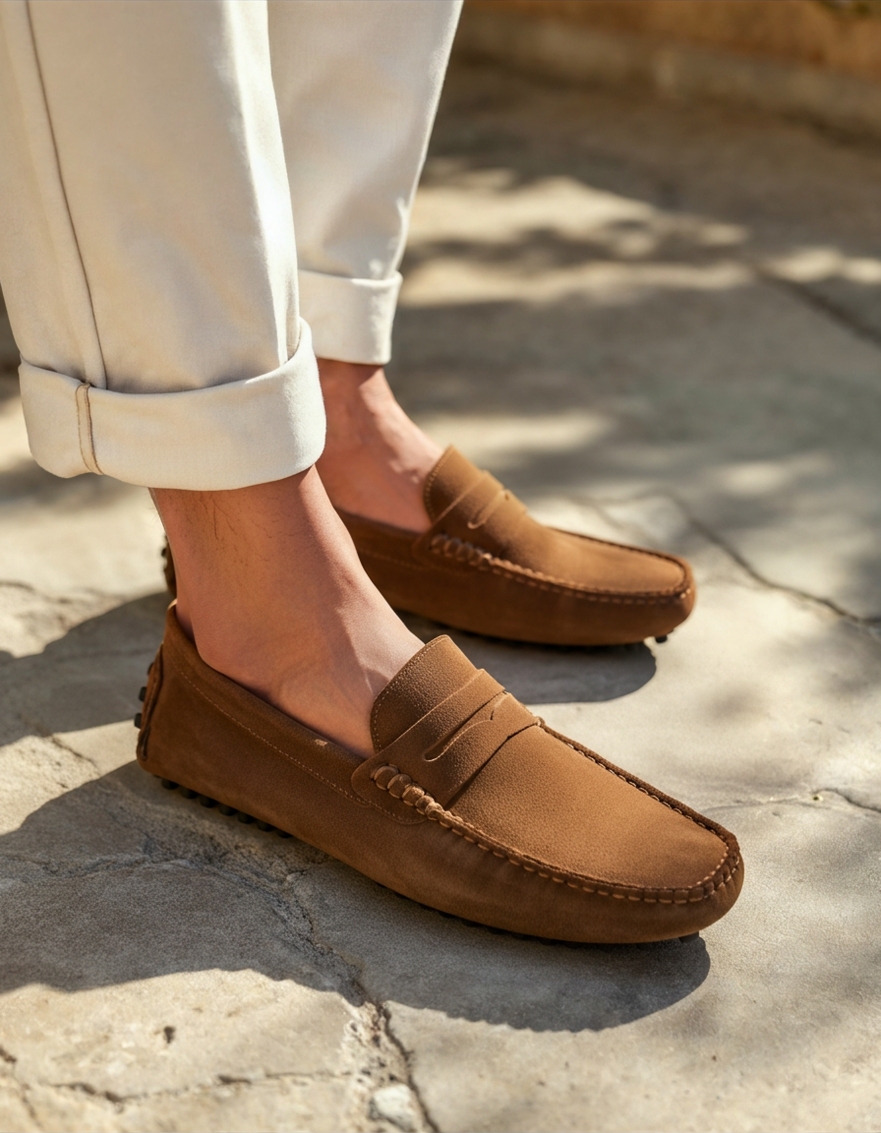 VELMAR | Herren Klassische Wildleder Slip-On Loafer Bequeme Passform