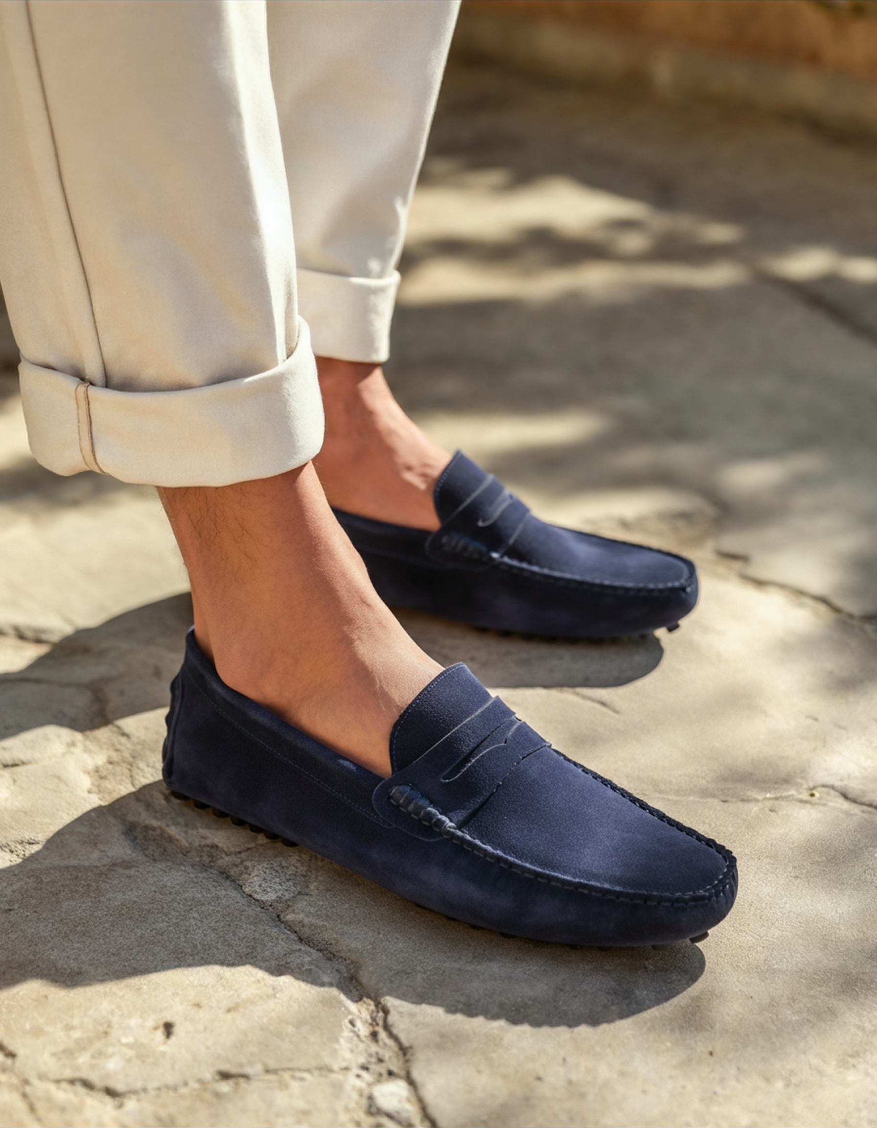 VELMAR | Herren Klassische Wildleder Slip-On Loafer Bequeme Passform