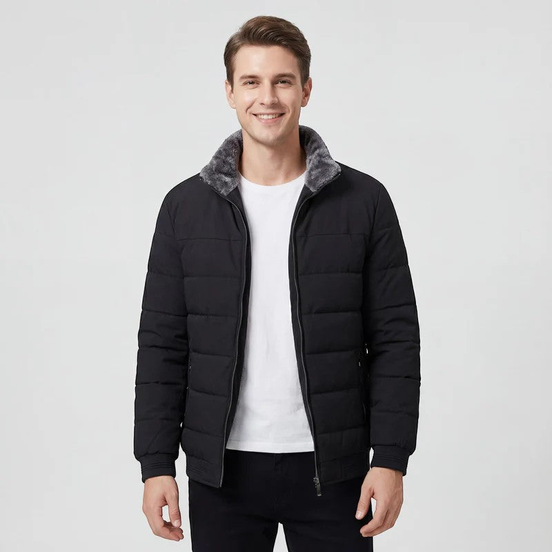 VELMAR | Herren Winter Steppjacke Warm Gefüttert mit Stehkragen