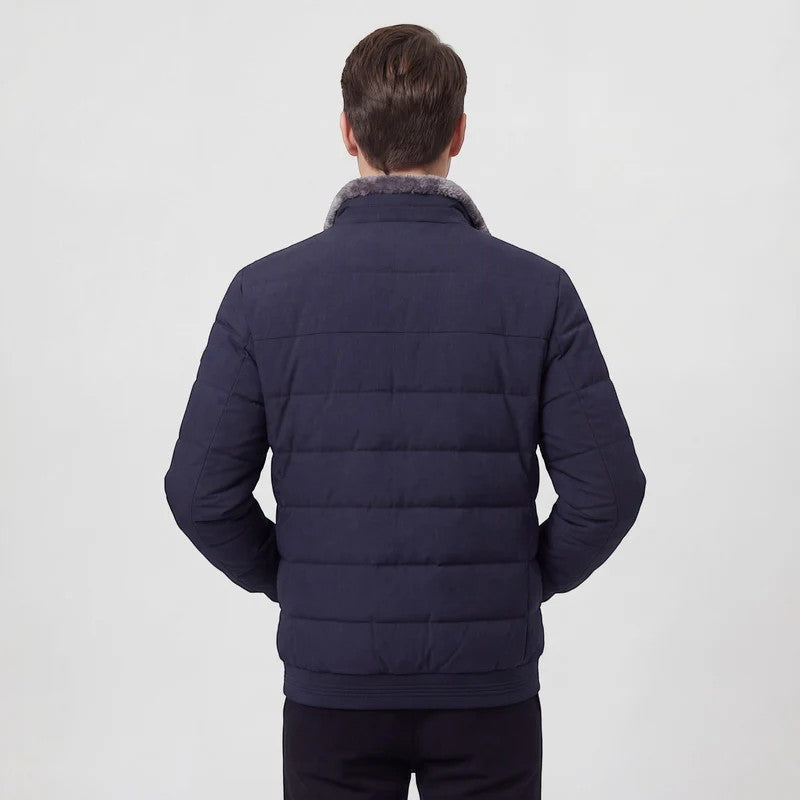 VELMAR | Herren Winter Steppjacke Warm Gefüttert mit Stehkragen