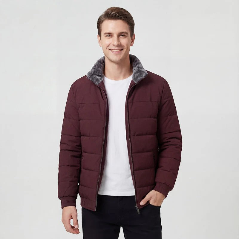 VELMAR | Herren Winter Steppjacke Warm Gefüttert mit Stehkragen