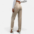 VELMAR | Damen High-Waist Kunstlederhose – Zeitlose Eleganz mit moderner Raffinesse