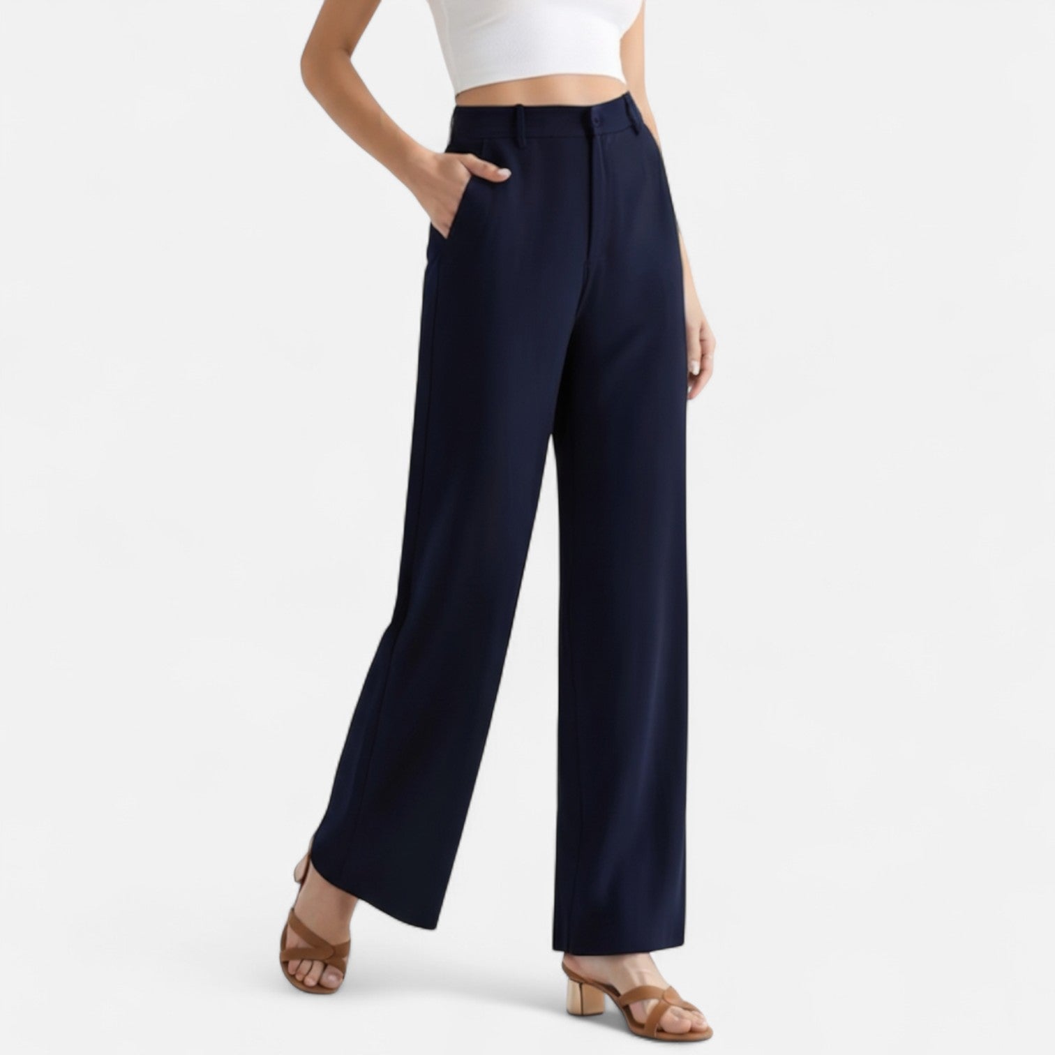 VELMAR | Damen Weitbeinige Stoffhose – Die Kunst der stillen Eleganz