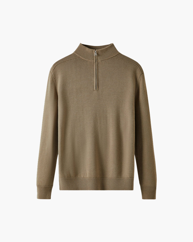 VELMAR | Herren Merino Wollpullover Half Zip Warm